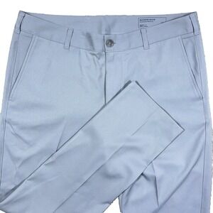 Mizzen Main Baron Pants Men 34x30 Trim Fit Gray Chino Performance Straight Leg